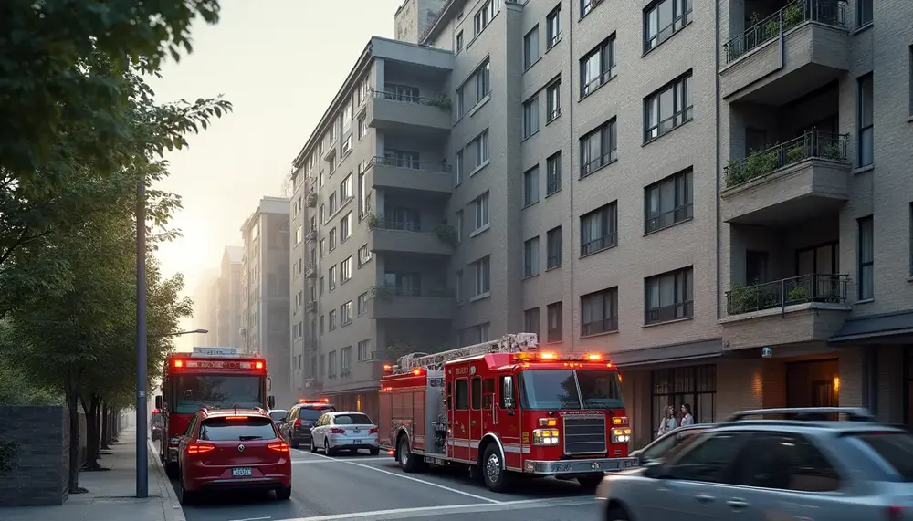 Kellerbrand in Weinheimer Mehrfamilienhaus: Feuerwehr und Polizei im Einsatz